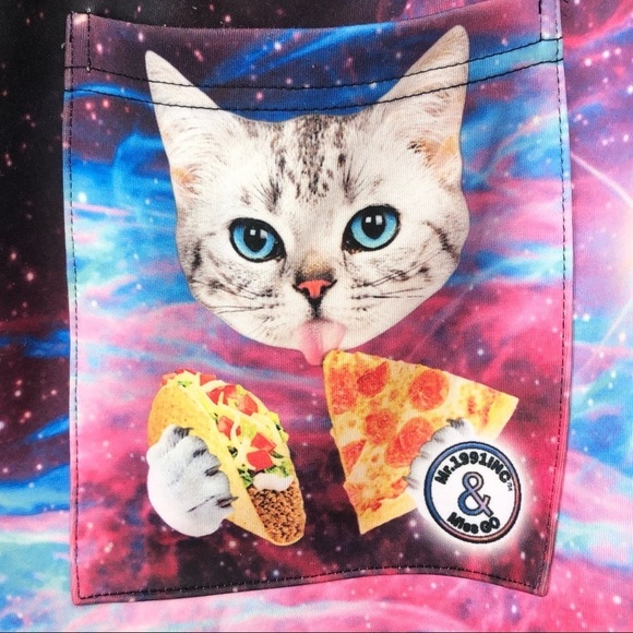 Mr 1991INC & Miss GO Galaxy Style Taco Pizza Cat Jogger Pant– Size M - Picture 2 of 11